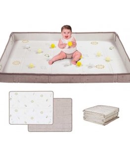 Taf Toys Foam Play Mat with Balls Brown rusvai gelsvas