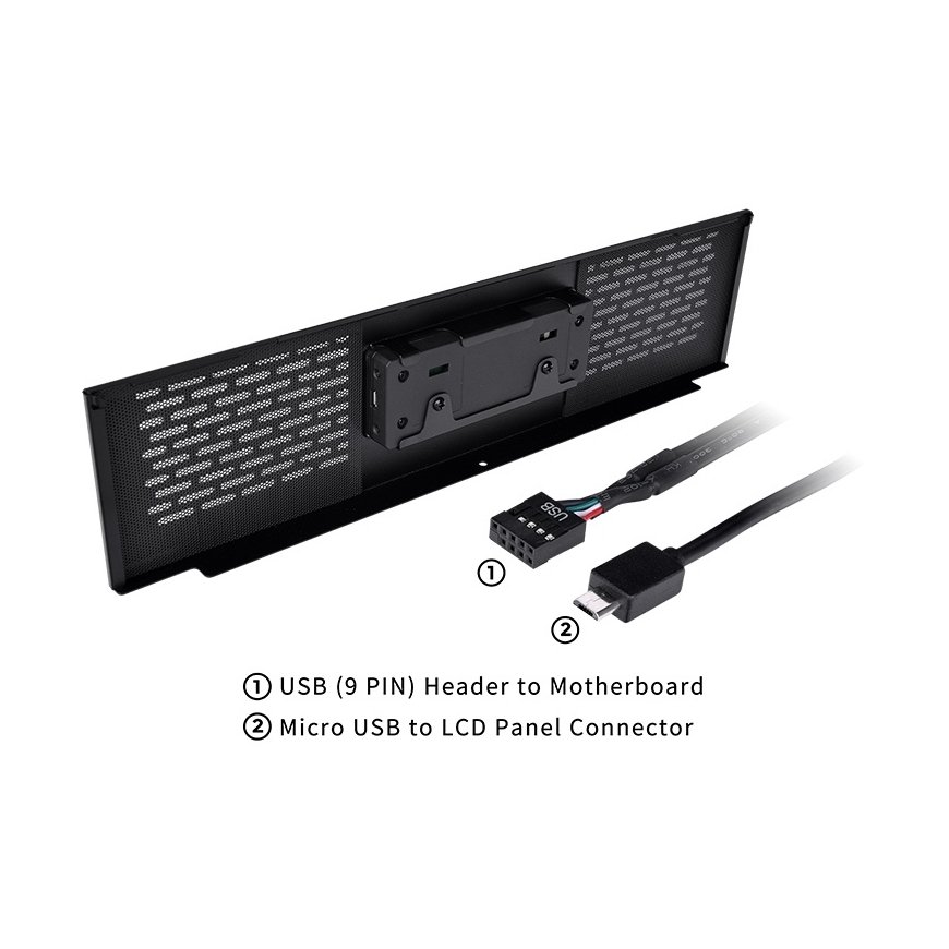 Thermaltake AC-062-OO1NAN-A1 datora korpusa daļa Midi Tower LCD panel kit – 2