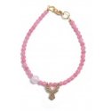 Deers Rožinė beaded mini bracelet with rose quartz Deers Rožinė beaded mini bracelet with rose quartz