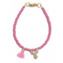 Мини-браслет из бисера Fuchsia с рогами оленя Мини-браслет из бисера Fuchsia с рогами оленя