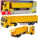 Lean Toys Keltainen kuljetusauto perävaunulla 58x10x16 cm Lean Toys Keltainen kuljetusauto perävaunulla 58x10x16 cm