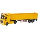 Lean Toys Keltainen kuljetusauto perävaunulla 58x10x16 cm Lean Toys Keltainen kuljetusauto perävaunulla 58x10x16 cm