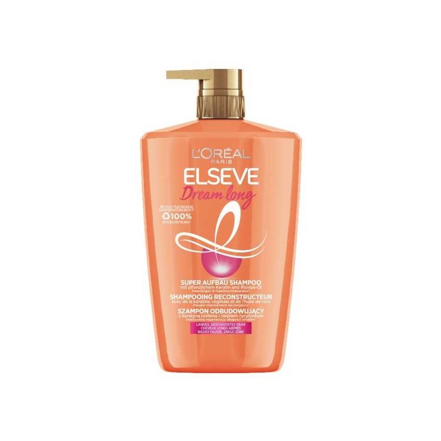 L'Oreal Elseve Dream Long -hoitava shampoo pitkille ja vaurioituneille hiuksille 1000ml