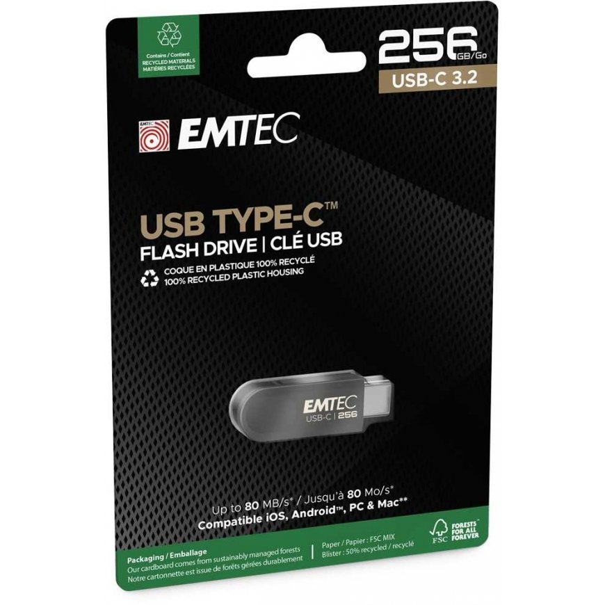 Emtec USB3.2 Type-C vienotā C28 256GB – 2