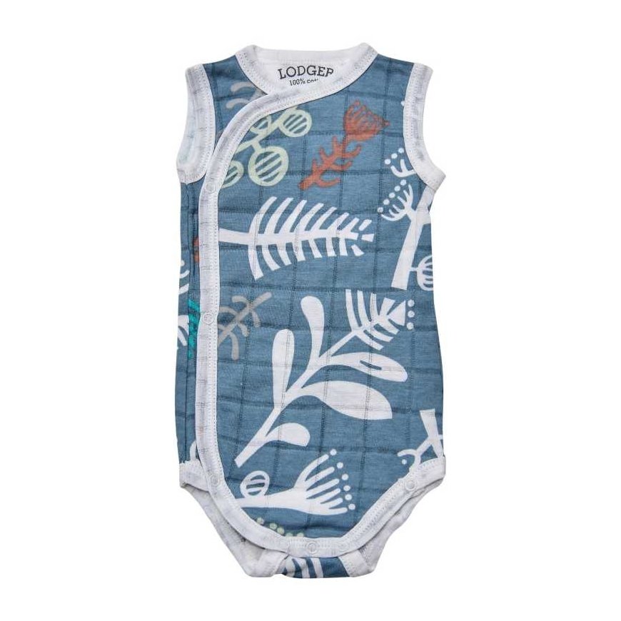 Action! Lodger Romper Botanimal cotton bodysuit without sleeves Ocean 62 cm RF 074_62