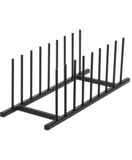 Mondex Puodo dangčio ir lėkščių laikiklis metalinis juodas 34,5x12,5x12 cm