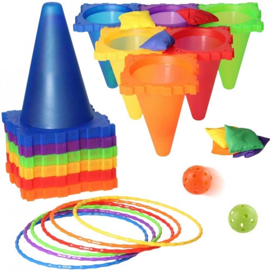 WOOPIE 3-in-1 game set Throwing target cones bows bags 30 pcs.
