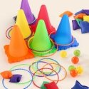 WOOPIE 3-in-1 game set Throwing target cones bows bags 30 pcs. WOOPIE 3-in-1 game set Throwing target cones bows bags 30 pcs.