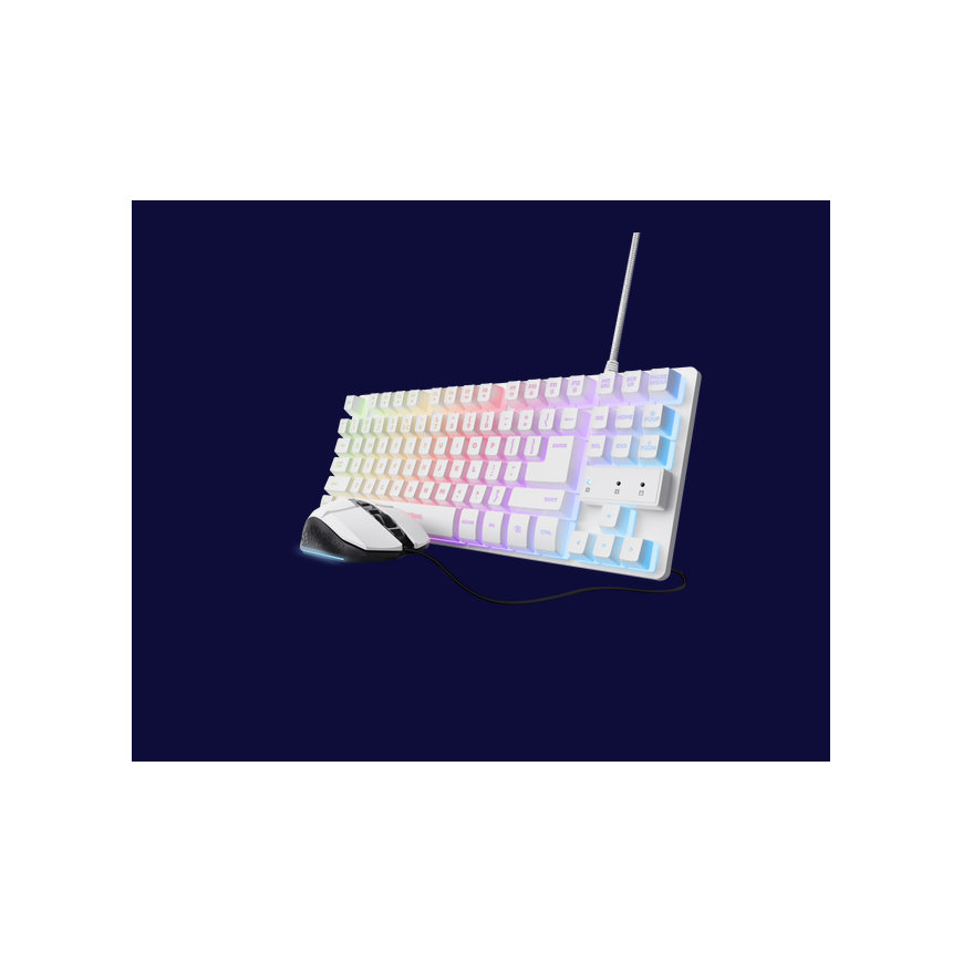"Trust" wireless "GXT 798W 2-in-1" mechanical keyboard, USB interface, ABS material, optical mouse, maximum resolution 6400 DPI,