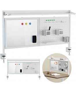 Ergo Office desk divider/organizer, max load 10 kg, white board, width 1116 mm, white, ER-301 W