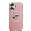 Karl Lagerfeld IML K&CH Heads Repeated Logo MagSafe case for Apple iPhone 16 in pink color Karl Lagerfeld IML K&CH Heads Repeated Logo MagSafe case for Apple iPhone 16 in pink color