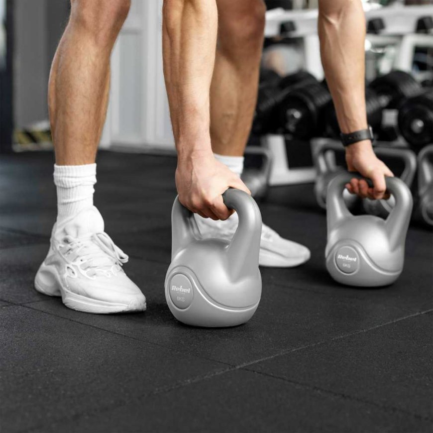 24 kg bituminis kettlebell kamuolys REBEL ACTIVE – 4