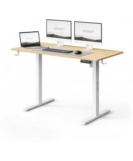 Biurko SENSE7 NOJO LIGHT Gaiši brūns-balts 120 cm x 60 cm