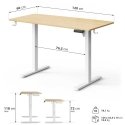 Biurko SENSE7 NOJO LIGHT Šviesiai ruda-Balta 120 cmx60 cm