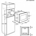Mustan värinen 38 cm korkea integroitava mikroaaltouuni AEG OS5GM251EB
