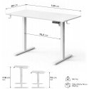Biurko SENSE7 NOJO LIGHT Balta 120 cmx60 cm Biurko SENSE7 NOJO LIGHT Balta 120 cmx60 cm