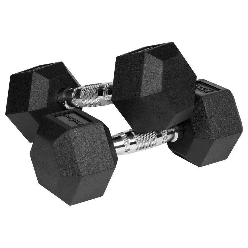 Ketaus guma dengti hanteliai HEX 2x7,5kg REBEL ACTIVE – 2