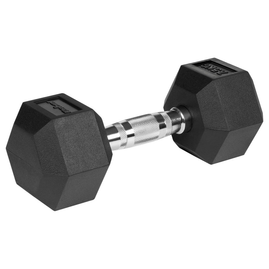 Гантели HEX 2x7,5кг с покрытием из резины REBEL ACTIVE – 3