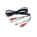 Equip 147094 audiokaapeli 2,5 m 2 x RCA musta Equip 147094 audiokaapeli 2,5 m 2 x RCA musta