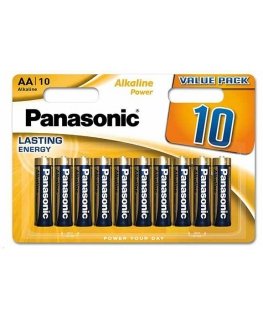 Ühekordsed aluselised patareid, sõrmele, AA, 1,5 V, „Panasonic“, blistripakendis, 10 tk pakendis, aluselised patareid