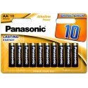 Одноразовые щелочные батарейки, пальчиковые, AA, 1,5 В, "Panasonic", блистерная упаковка, упаковка по 10 шт., щелочная батарея Одноразовые щелочные батарейки, пальчиковые, AA, 1,5 В, "Panasonic", блистерная упаковка, упаковка по 10 шт., щелочная батарея
