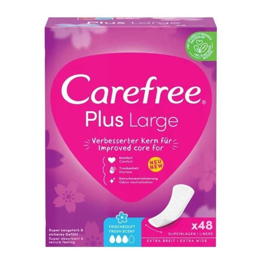 Carefree „Plus Large Fresh“ -siteet, 48 kpl.