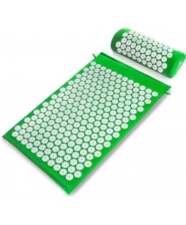 Riposo Reach Massage Acupressure Mat with Pillow MM-001 green