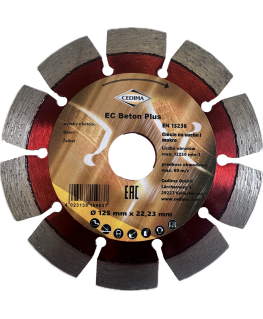 Diamond cutting blade for reinforced concrete, 125/22.23mm, CEDIMA [EC BETON PLUS 125]