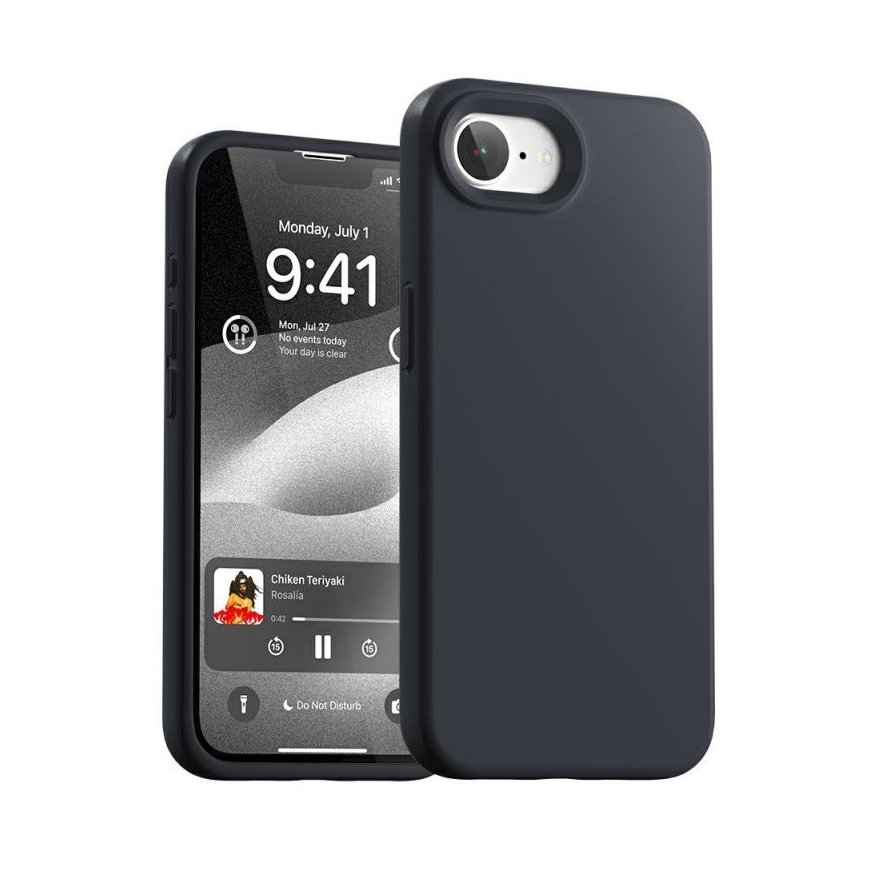 Mercury Silicone Case for iPhone 16 in navy blue