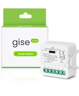 GISE išmanusis dvigubas „WiFi“ relės modulis | Tuya | GDS-WF