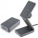 TUMI Foldable 3in1 15W Wireless Charger + Gray Case TUMI Foldable 3in1 15W Wireless Charger + Gray Case