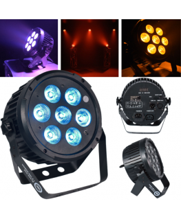 LIGHT4ME BLACK PAR 7x10W RGBWA LED Powerful Lightweight