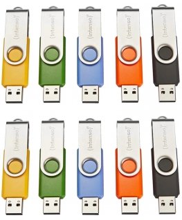 Intenso Basic Line USB флеш накопитель 16 GB USB тип-A 2.0 Черный, Синий, Зеленый, Оранжевый, Желтый