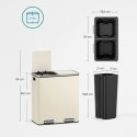 Spacetronik bag with double compartment - cream color Spacetronik bag with double compartment - cream color