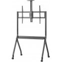 TV alus/veokimisseade Maclean, kaamera riiul, ratastel, 55-100", maks. koormus 120 kg/10 kg riiul, maks. VESA 900x600, must,