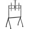 TV statīvs/ratiņš Maclean, kameras plaukts, uz riteņiem, 55-100", maksimālā slodze 120 kg/10 kg plaukts, maksimālais VESA 900x60