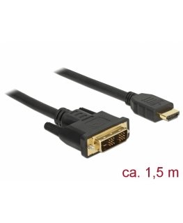 DeLOCK 85583 video cable adapter 1.5 m DVI-D HDMI Type A (Standard) Black