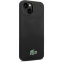 Чехол Lacoste Liquid Silicone Microfiber с логотипом Croc MagSafe для iPhone 14, 15, 16 черного цвета