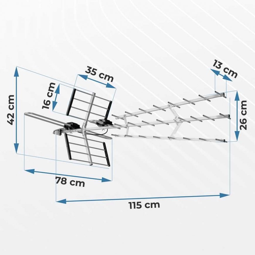 Kryptinė lauko antena televizoriui ultra HD 4K Berdsen BD-952 – 3