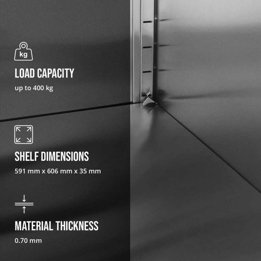 Royal Catering Toidukäru 3 riiuliga ROOSTEVABA 60 x 70 x 180 cm – 4