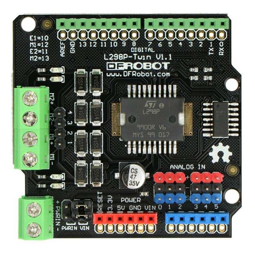 Gravity, 2x2A motor extension, two-channel motor controller 35V/2A, Arduino front part, DFRobot DRI0017 – 3