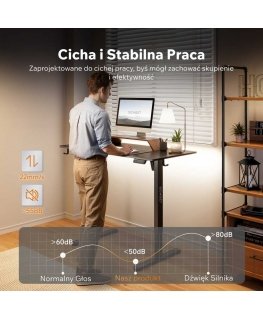 SENSE7 NOJO LIGHT Desk Black 120 cm x 60 cm