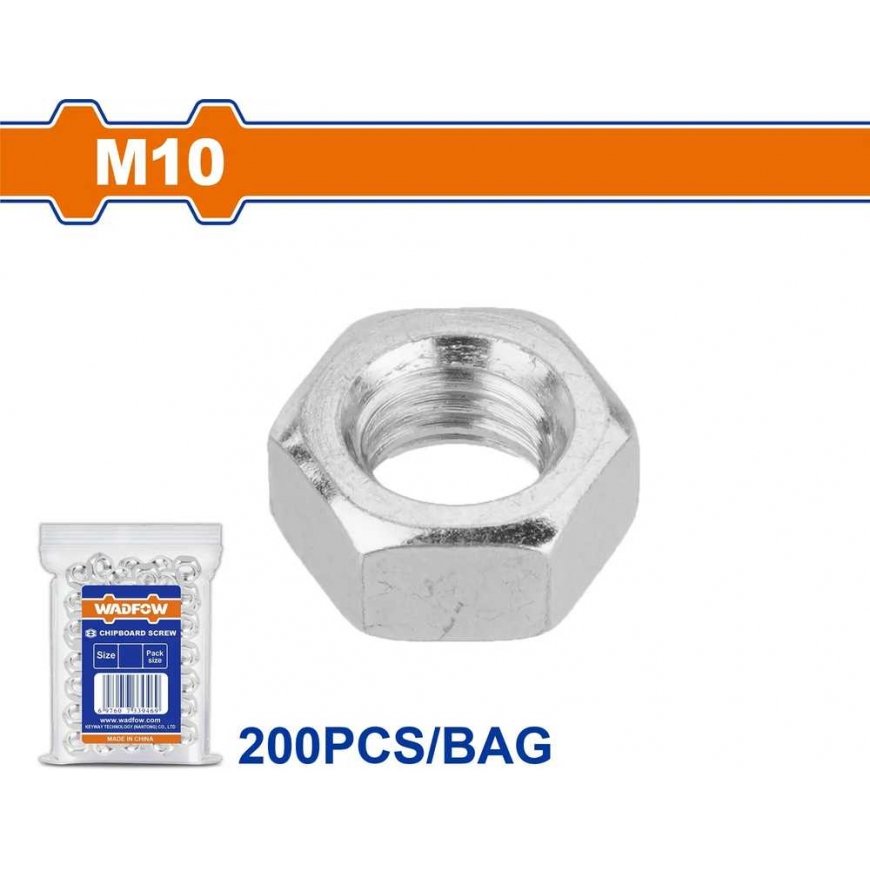 Wadfow kuusnurga mutri komplekt M10 200 tk – 2