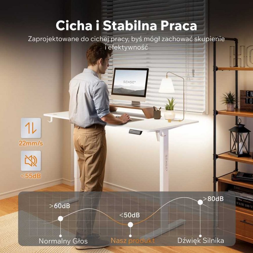 SENSE7 NOJO LIGHT Desk White 140 cm x 70 cm – 4