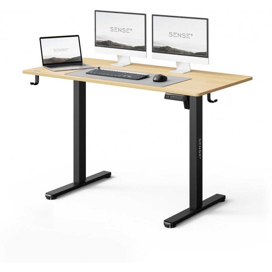 Biurko SENSE7 NOJO LIGHT Helepruun-Must 120 cmx60 cm