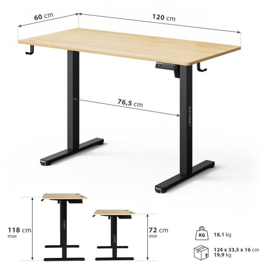 SENSE7 NOJO LIGHT Desk Light Brown-Black 120 cm x 60 cm – 2