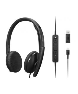 Lenovo 4XD1M45626 austiņas un brīvroku komplekts Vadu USB Veids-C Melns