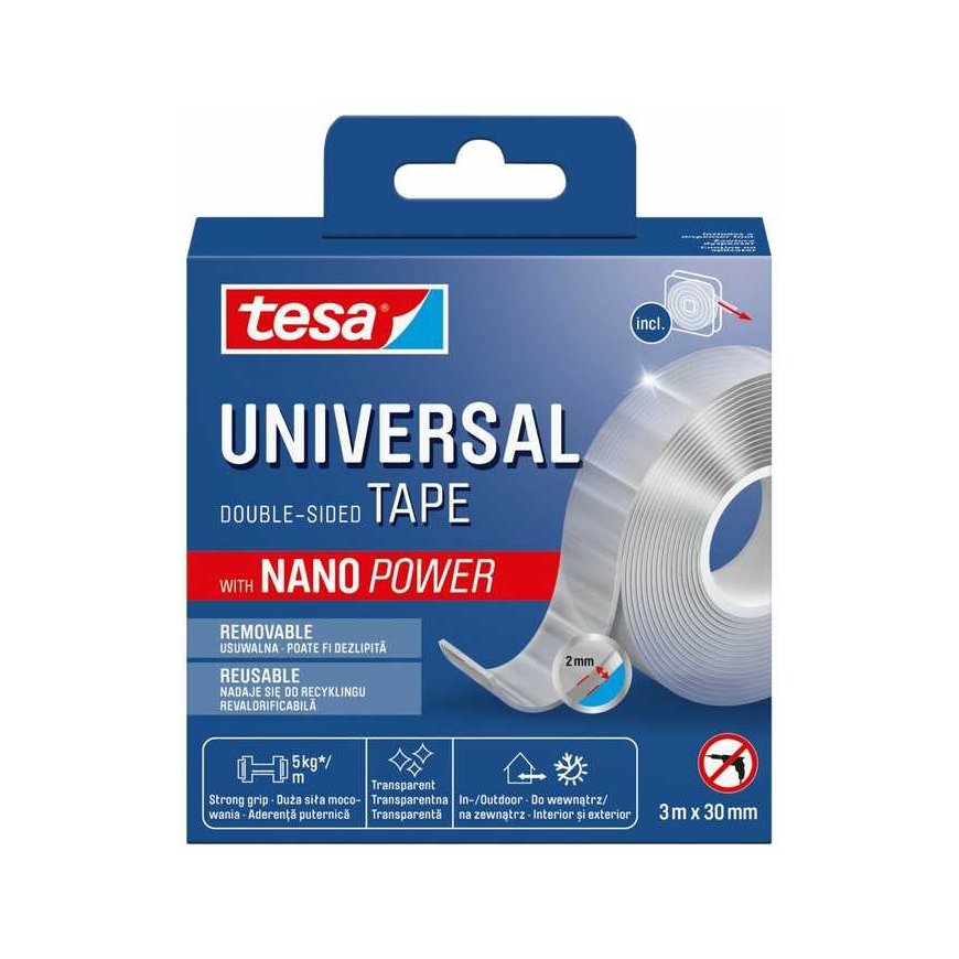 TESA Dvipusējs līmējošs lentas Tesa Universal