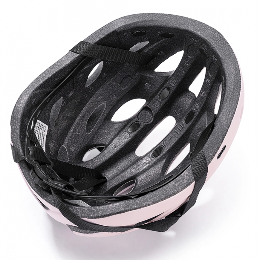 Rockbros bicycle helmet with visor, removable UV glasses, removable visor, unisex - Pink – 4