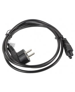 Lanberg CA-C5CA-11CC-0018-BK elektrības kabelis Melns 1,8 m CEE7/7 C5 uzmava